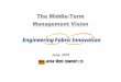 The Middle-Term Management Vision - 不織布の日本バイ · PDF file · 2017-02-17taking the opportunity of the Company’s 50th anniversary. ... Industrial Materials New Technology
