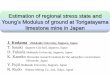 Estimation of regional stress state and - Thank you Estimation of regional stress state and Young’s Modulus of ground at Torigatayama limestone mine in Japan J. Kodama Hokkaido University,