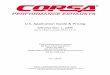 U.S. Application Guide - CORSA MAKE/MODEL SOUND LEVEL DESCRIPTION CORSA PART # MSRP APPLICATION GUIDE & U.S. MSRP PRICE 1997-04 Corvette C5 (includes Z06) Xtreme 2.5" Dia. Cat-back
