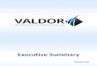 Valdor ·  · 2014-02-172 Valdor Technology has: • A strong business plan and business model in the fiber optics sector that is poised to be strong for at least several years and