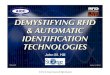 DEMYSTIFYING RFID & AUTOMATIC IDENTIFICATION …aidc100.org/files/2012workshop-hill.pdf · THE SUPPLY CHAIN The infrastructure of facilities, transportation networks, technologies,