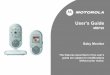 MBP20 IFU Booklet US EN - Contentful€¦ · Welcome... to your new Motorola Baby Monitor! Thank you for purchasing the MBP20. Now you can see and hear your baby sleeping in another