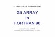Gli ARRAY FORTRAN 90 - lablogico.it€¦ · Gli ARRAY in FORTRAN 90 Andrea Prevete, UNINA2 - 2013 Un ARRAY è un AGGREGATO di più DATI dello stesso TIPO (interi, …