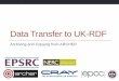 Data Transfer to UK-RDF · •Compilation and interactive tools ... • /fs3 1.5 PB ... process but there is a compression/transfer time trade-off