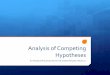 Analysis of Competing Hypotheses - SANS  of Competing Hypotheses An Analytical Process by former CIA analyst Richards J Heuer, Jr