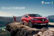 Renault Kadjar brochure i stor stil Bag rattet i din nye crossover kan du udforske nye veje og få nye indtryk. I den sikre og komfortable Renault Kadjar er du altid opkoblet, og bilen