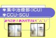 集中治療部（ICU CCU SCU ＝Stroke Care Unit （脳卒中治療室）の略 脳血管疾患を中心とした、脳疾患が疑わ れる、又は、確定した患者様を収容し、