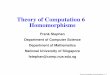 Theory of Computation 6 Homomorphisms - NUS …fstephan/toc06slides.pdf · Theory of Computation 6 Homomorphisms Frank Stephan Department of Computer Science Department of Mathematics