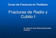 Fracturas de Radio y Cubito I - .Fracturas Diafisiarisas Representan el 3% al 6% de fracturas en
