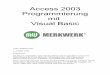 Access 2003 Programmierung mit Visual Basic - merkwerk.de · Access 2003 Programmierung mit Visual Basic Autor: Andreas Klein 3. ... Löschen in Tabellen über ein Formular und die