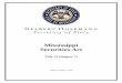 Mississippi Securities Securities Act of 2010 as... · Mississippi Securities Act of 2010 ... A banking