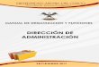 DIRECCIÓN DE ADMINISTRACIÓN - Universidad DE ORGANIZACIÓN Y FUNCIONES - MOF 154 MANUAL DE ORGANIZACIÓN