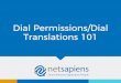 Dial Translations Permissions 101 .•What are Dial Permissions? ... just for specific domains. 