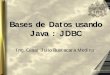 Bases de Datos usando Java : JDBCpatretcas.webcindario.com/manuales/jdbc.pdf– Representa una sesión con la conexión a la base de datos d elapicni prnóic–Ln fua connection, es