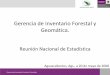 Gerencia de Inventario Forestal y Geomática. · 2011-05-13 · permanente de la cubierta forestal y la transformación del bosque en tierras dedicadas a otros usos. Gerencia de Inventario