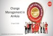 Change Management in AirAsia - icao.int · Change Management in AirAsia •Our Management of Change (MOC) process resides within SMS •A formal safety risk assessment is conducted