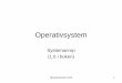 Operativsystem - Åbo Akademi University · Win Vista – 360 system ... Win32 Native API-struktur Operativsystem 2012 23 . Native API ... • NtCreateProcess CreateProcess Creates
