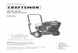 Owner's Manual CRAFTSMAN - Replacement Water … · 2500 Watt AC Generator ... KNOW YOUR GENERATOR Read the owner's manual and safety rules before operating ... (2,400 watts or 2.4