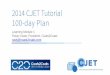 2014 CJET Tutorial 100-day Plan - Institute for … · What is the 100-day plan? Developed by Rusty Coats as an action plan to launch the curriculum of Community Journalism Executive