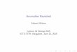 Anomalies Revisited - member.ipmu.jp · Anomalies Revisited Edward Witten Lecture At Strings 2015 ICTS-TITR, Bangalore, June 22, 2015