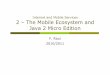 Internet and Mobile Services 2 – The Mobile Ecosystem …ricci/MS/slides-2010-2011/2-Intro-to-JAVA2MICRO.pdf · Internet and Mobile Services 2 – The Mobile Ecosystem and Java