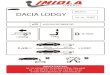 DACIA LODGY - carpratik.com fileCat. No. 1450Kg 75Kg 06/2012 - G/007 8,10kN e20 e20*94/20*0899*00 D (kN) = MAX kg MAX kg MAX kg MAX kg x + x 0,00981 D = DACIA LODGY
