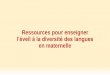 Ressources pour enseigner l’éveil à la diversité des ...blogacabdx.ac-bordeaux.fr/espacelangue24/wp-content/uploads/sites/... · langue à l’autre association pour la promotion