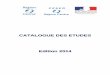 CATALOGUE DES ETUDES Edition 2014 - … · AMENAGEMENT DU TERRITOIRE ... lemploi dans lEconomie Sociale et Solidaire en région ...  . 13