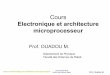 Electronique et architecture microprocesseur - … · Cours Electronique et architecture microprocesseur Prof. OUADOU M. Département de Physique Faculté des Sciences de Rabat Licence