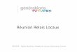 Réunion Relais Locaux - generations-futures.fr · bénévoles de sa région + de GF au niveau national ... • Agir pour la défense de l’environnement et de la santé • Informer