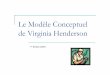 Le Modèle Conceptuel de Virginia Henderson - … · ayant 14 besoins fondamentaux ... Modèle Conceptuel de Virginia Henderson Les sources de difficultés Ordre Physique Ordre Psychologique