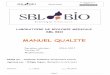 MANUEL QUALITE - SEL SBL Qualite SBL BIO 2016.pdf · immunohématologie receveur, biologie délocalisée,