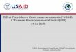 EIE et Procédures Environnementales de l’USAID: 5... · EIE et Procédures Environnementales de