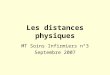 Les distances physiquesifsi20062009.free.fr/2ANNEE/Soins infirmiers2A/Les... · PPT file · Web view2008-04-23 · Les distances physiques ... personnel est fortement influencé