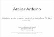 Atelier Arduino©s Arduino/LivretArduinoCRAS.pdf · -Installer le driver de la carte fourni dans le dossier Arduino (puis redémarrage) ... Sur Windows Sur MacOSX Livret Arduino en