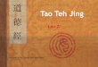 Tao Teh Jing vertaling door Henri Borel spirituele teksten pdf … · 2014-03-31 · Daarom is het dat de wijze zijn zaak maakt van het wu wei (niet doen), en hij begaat de leer zonder