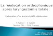 N Fakhry - C Galant Service ORL CHU Timone - AP-HMfr.ap-hm.fr/sites/default/files/files/3c_reeducation_orthophonique... · La rééducation orthophonique après laryngectomie totale