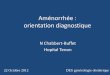 Aménorrhées : orientation diagnostique - UNF3Scampus.cerimes.fr/gynecologie-et-obstetrique/des/amenorrhee.pdf · Syndrome de Kallmann de Morsier ... S.Christin-Maitre Mced 2005