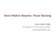 Teori Makro Keynes: Pasar Barang - …adamjulian.web.unej.ac.id/wp-content/uploads/sites/5797/2016/01/... · Propensity to Consume dan Propensity to Save b. ... • c = marginal propensity