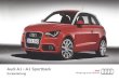 Audi A1 A1 Sportback - Domov | Audi Slovenija .Kontrollleuchten. Audi A1 • A1 Sportback Kurzanleitung