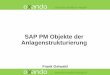 SAP PM Objekte der - .SAP PM Objekte der Anlagenstrukturierung. Frank Ostwald ... bezogenen IH-Stückliste