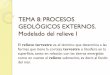 TEMA 9: El modelado del relieve - iesparquegoya.esiesparquegoya.es/files/Ciencias Naturales/CTMA 2017-2018/Modelado... · Modelado del relieve I El relieve terrestre es el término