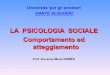 LA PSICOLOGIA SOCIALE Comportamento ed .Componente affettiva: reazione emotiva verso l ... versante