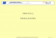 PRÁCTICA 2 MODULACIONES - GMR - SSR · 2014-12-12 · • Visualización en el dominio de la frecuencia y del tiempo de señales moduladas • Caracterización eléctrica de moduladores