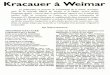 la Quinzaine.pdf · sur le cinéma de la République de Weimar, De Caligari à Hitler, c'est dans une version mutilée et expurgée. La même année, 