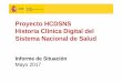 Proyecto HCDSNS Historia Clínica Digital del Sistema ... · Emisor y Receptor Sin servicios Perfil de servicios 1_HCDSNS -Mapa de perfiles de servicio Estado a 01/05/2017 Pruebas