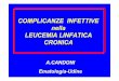 COMPLICANZE INFETTIVE nella LEUCEMIA …Solalettura].pdf · dei Pazienti con Linfoma/LLC (status malattia, terapia, comorbidità, etc) ... • Uso necessario in LINFOPENIA SEVERA