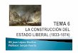 IES Juan López Morillas Profesor: Sergio Puerta · DESARROLLO DEL TEMA. PREGUNTAS: Revolución Liberal en el reinado de Isabel II. Carlismo y guerra civil. Construcción y evolución