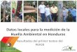 Datos locales para la medición de la Huella Ambiental … · Datos locales para la medición de la Huella Ambiental en Honduras Resultados del primer testeo del PEFCR. Índice •