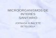MICROORGANISMOS DE INTERÉS SANITARIO · • Microorganismos de enfermedades transmisibles : virus, ricketsias, bacterias, ... nivel individual y de grupos de población (OPS, 1991)